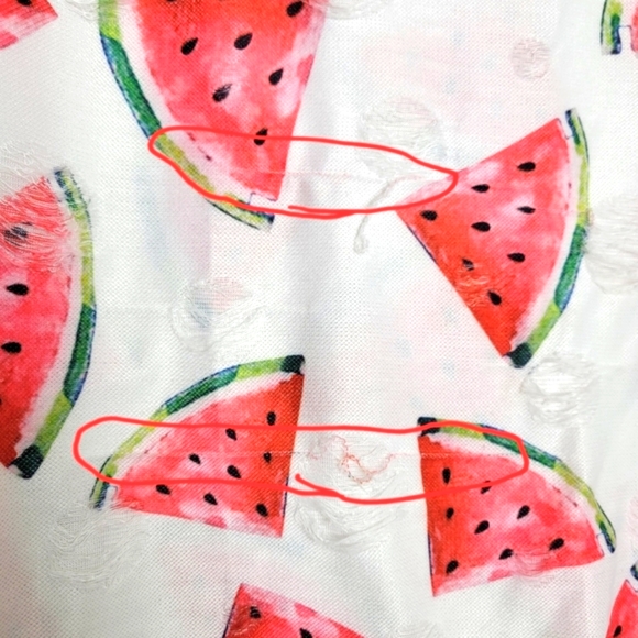 Watermelon Novelty Print Distressed Tee Top‎ Size M - Picture 6 of 6
